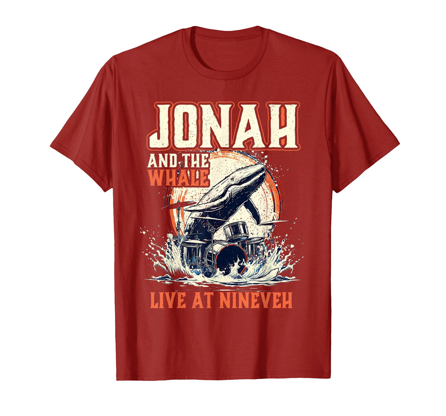 Christian Rock Shirt for Men Jonah and Whales Vintage Funny T-Shirt