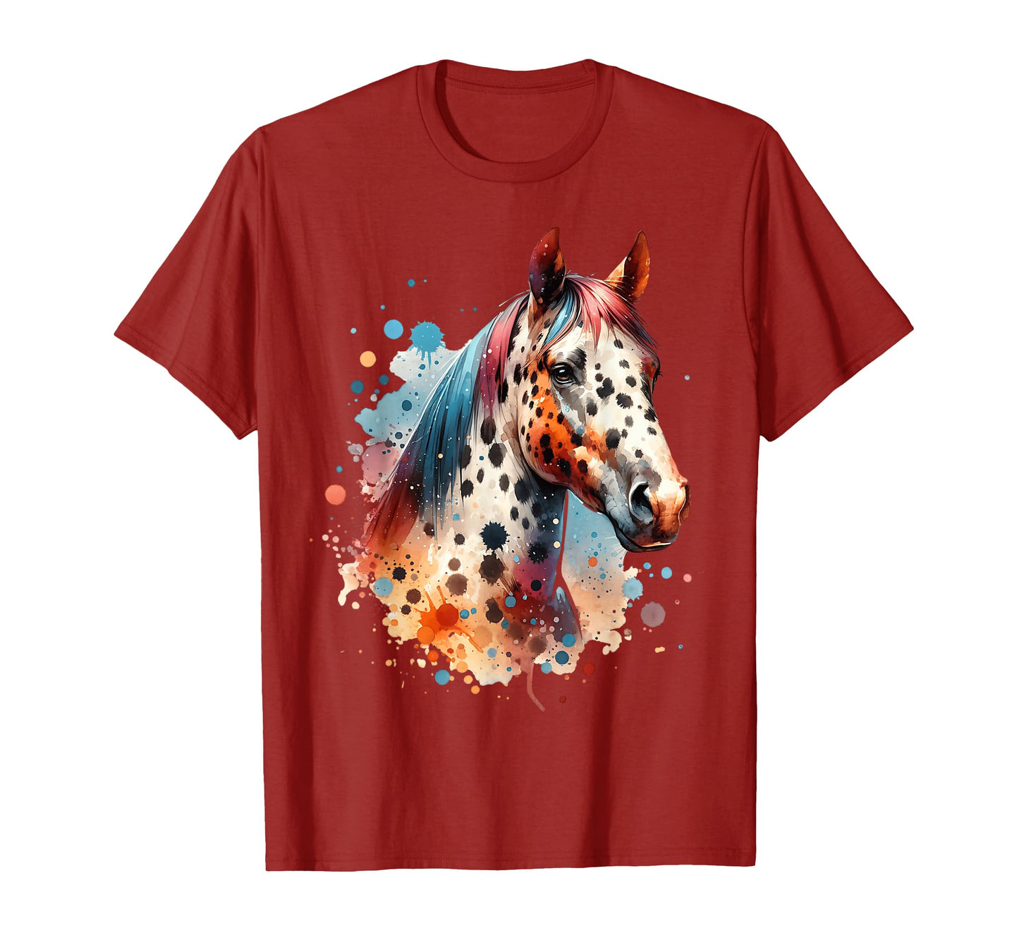 Appaloosa Motif For Men And Women Unisex-Adults Appaloosa Horse T-Shirt Black Small Short Sleeve T-Shirt