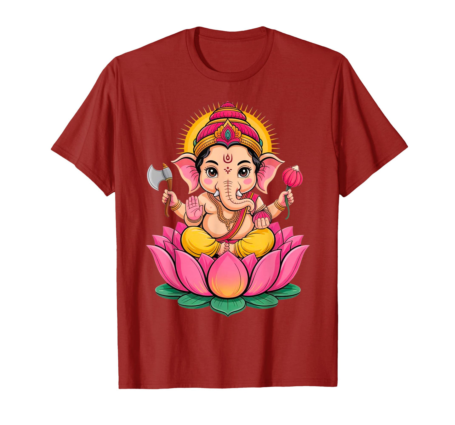 Hindu Ganesha Puja Elephant God India Meditation Yoga Murti T-Shirt