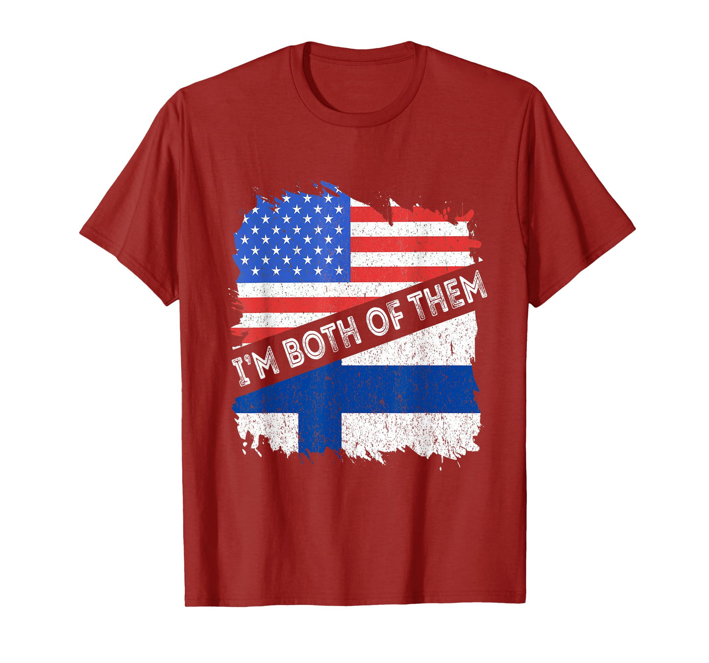 Finland Flag America I'm Both Of Them USA Finnish Roots T-Shirt