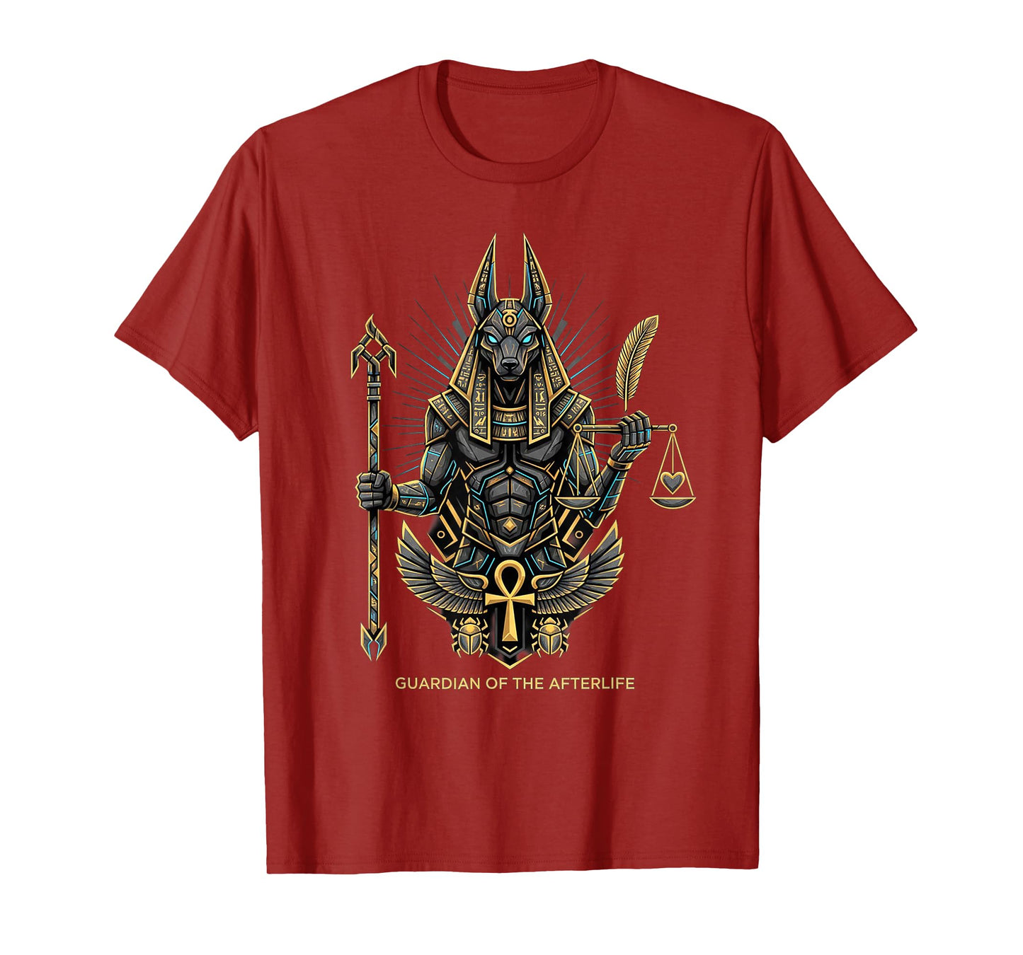 Anubis God King Pharaoh of Egypt Graphic Design Illustration T-Shirt