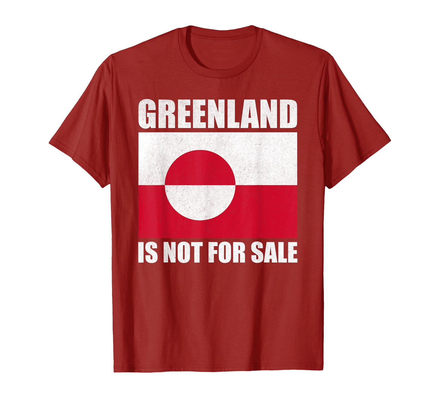 Greenland is not for sale, distressed greenland flag protest T-Shirt