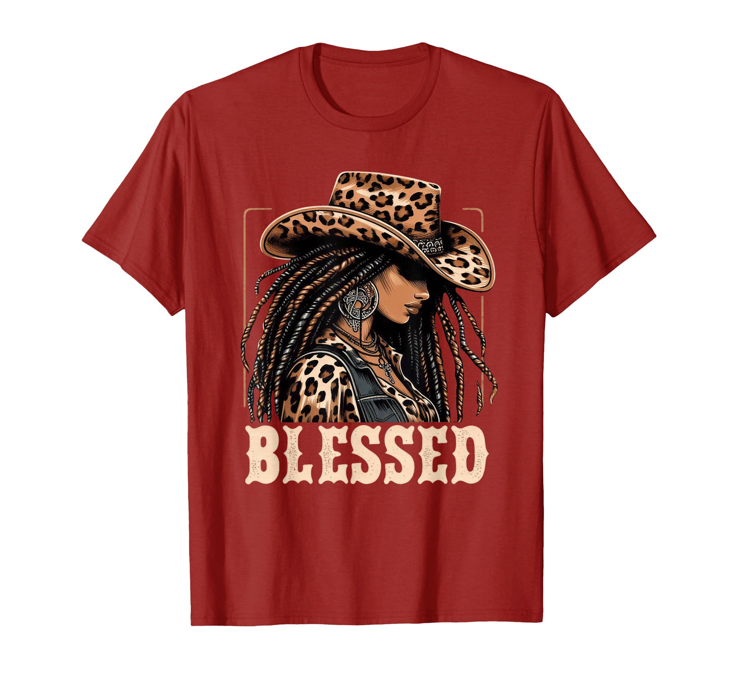 Retro Black Western Cowgirl Vintage African Christian Woman T-Shirt