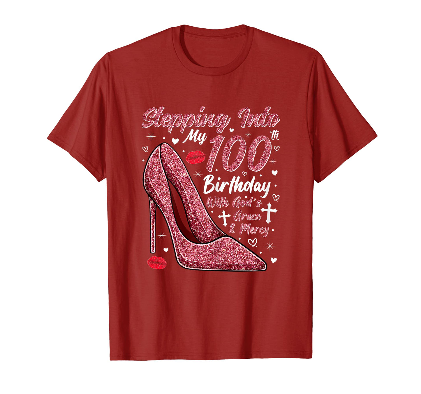 Stepping Into My 100th Birthday Ladies 100 Year Old T-Shirt
