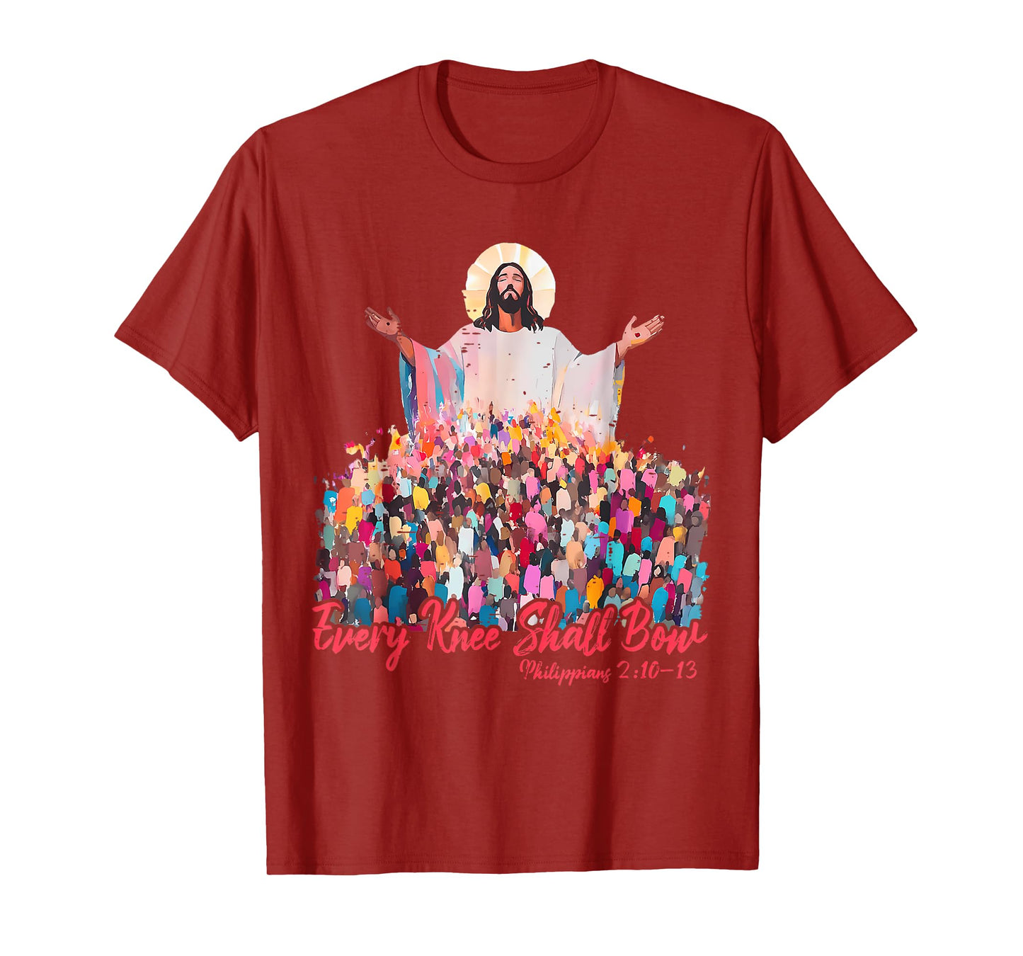 Every Knee Shall Bow Philippians, Brushstroke Jesus T-Shirt