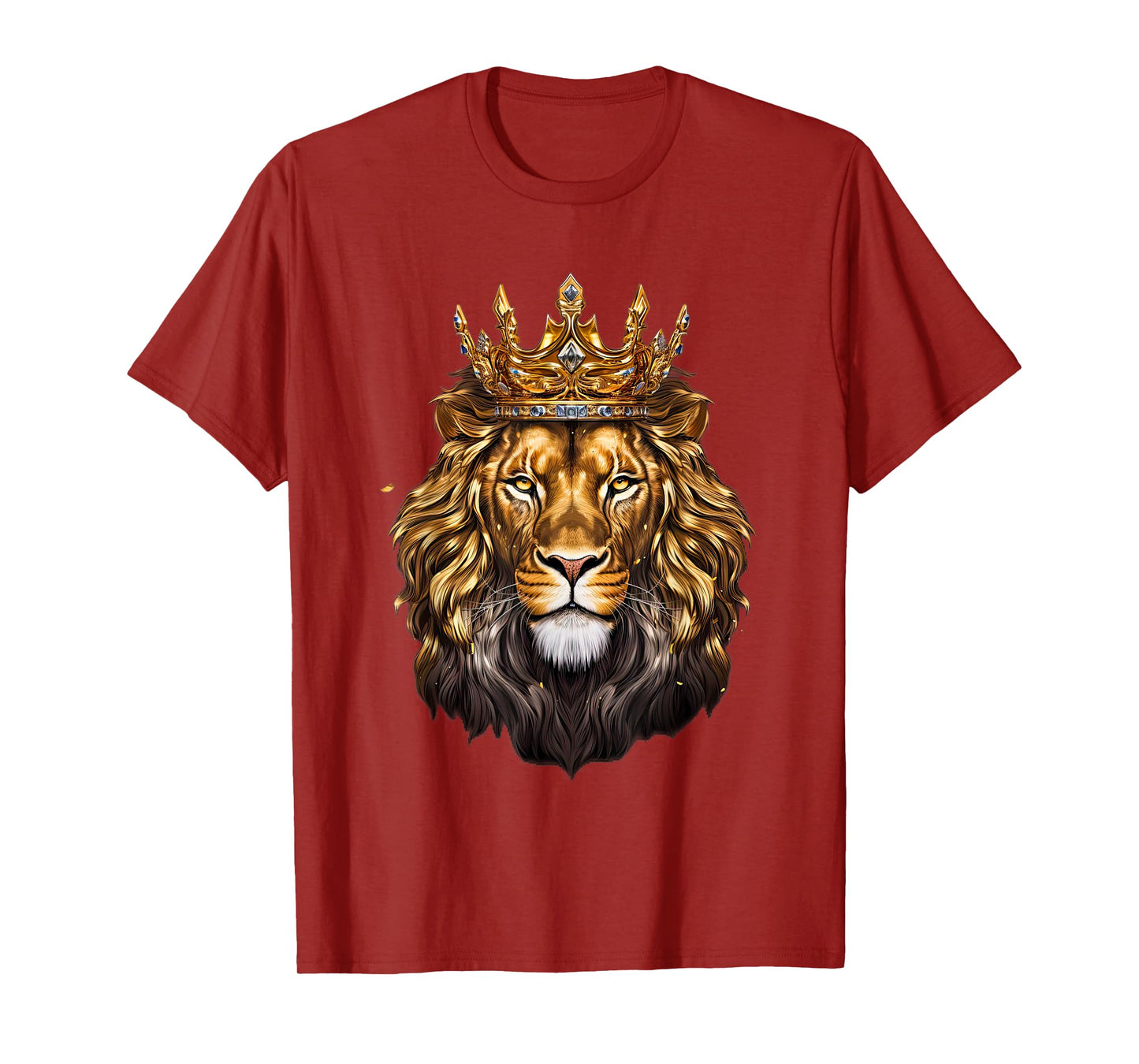 Lion Head Golden Crowned Biblical Lion of Judah T-Shirt