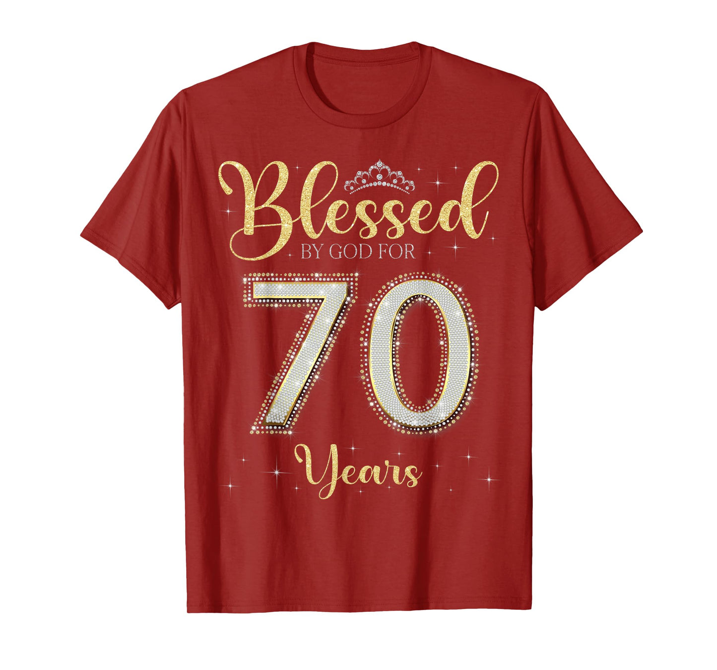 Blessed By God For 70 Years Old 70th Birthday 70th Bday T-Shirt