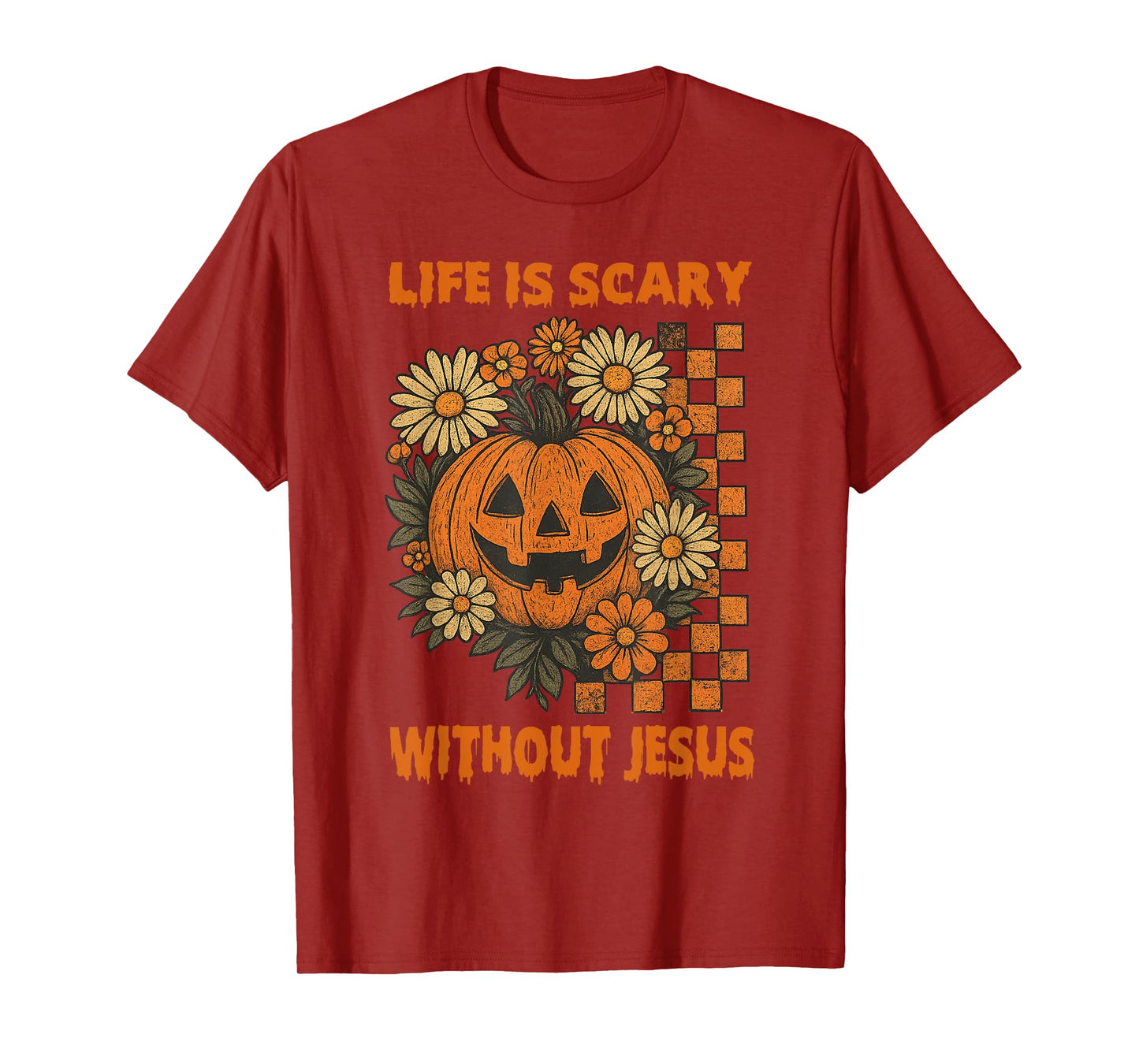Spooky Life is Scary Without Jesus Christian Halloween T-Shirt