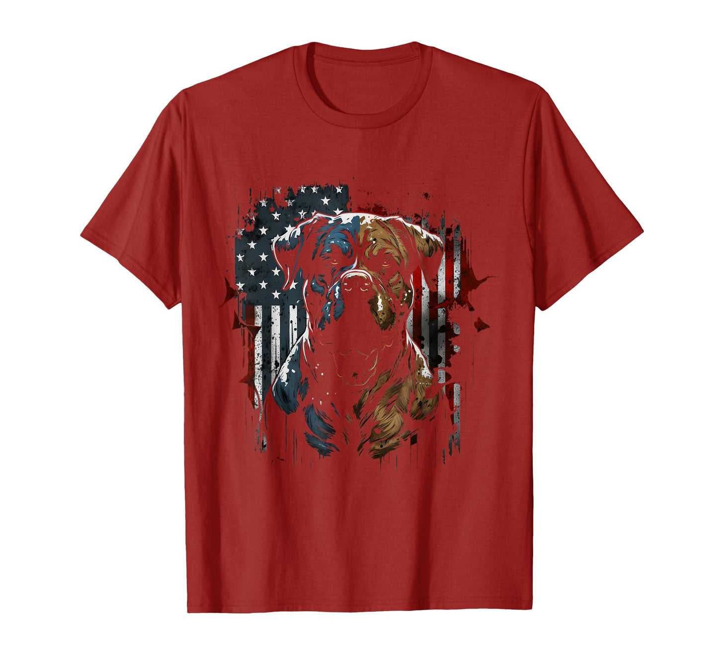 American Flag Dog Patriotic T-Shirt