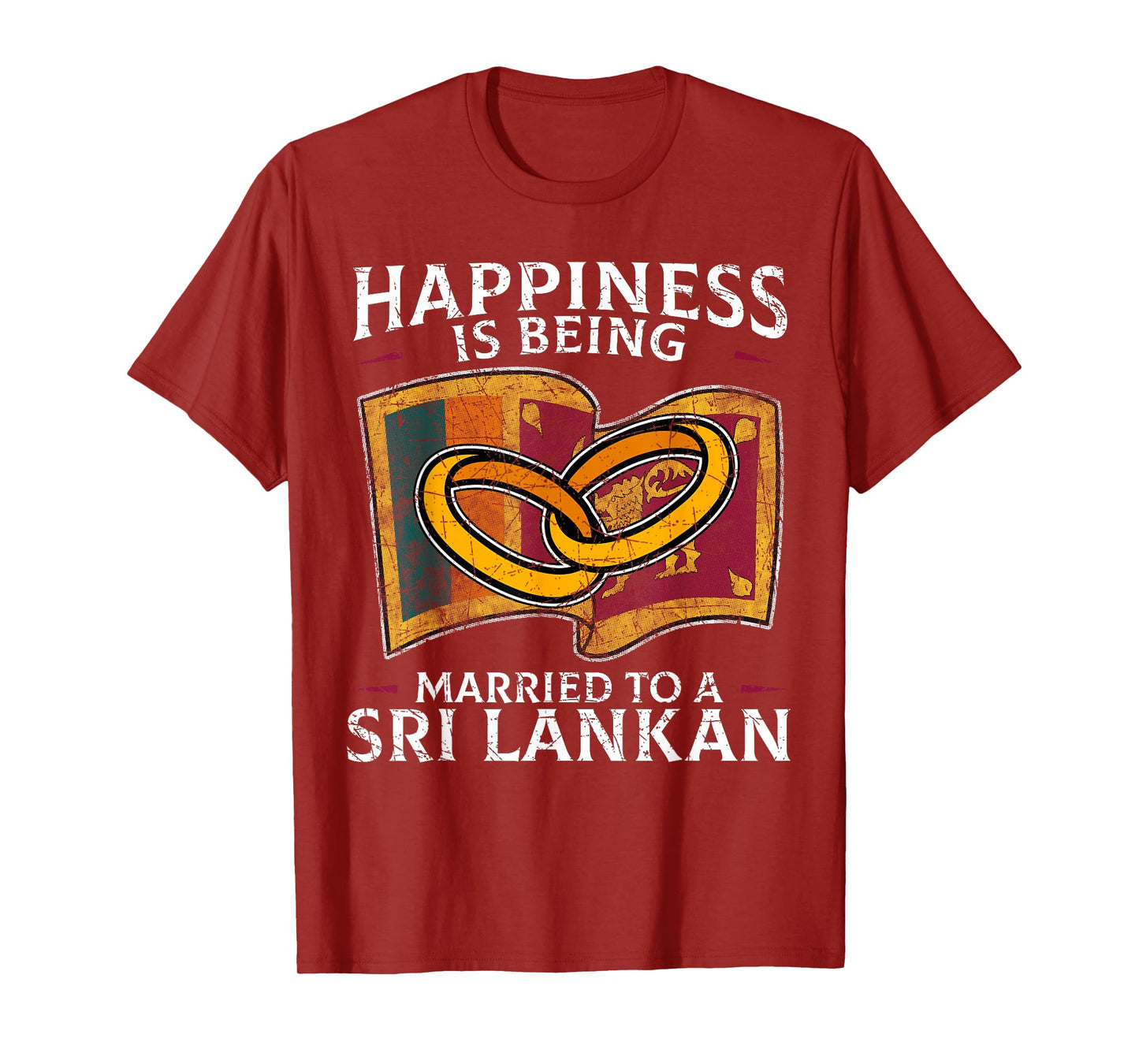 Sri Lankan Wedding Sri Lanka Heritage Roots Flag Married T-Shirt