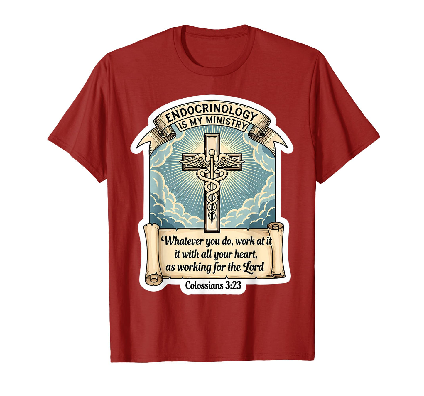 Christian Endocrinologist Endocrinology is My Ministry Jesus T-Shirt