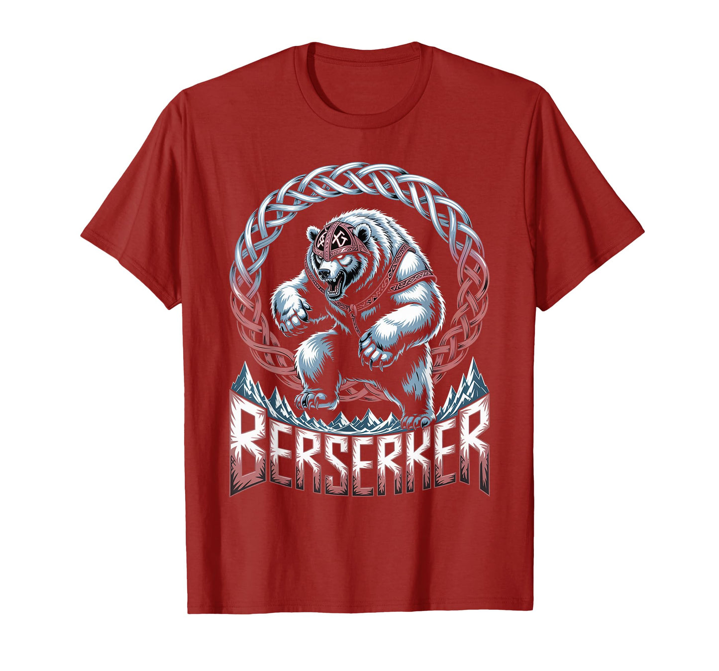 Fierce Viking Polar Bear Berserker Nordic Warrior Power T-Shirt