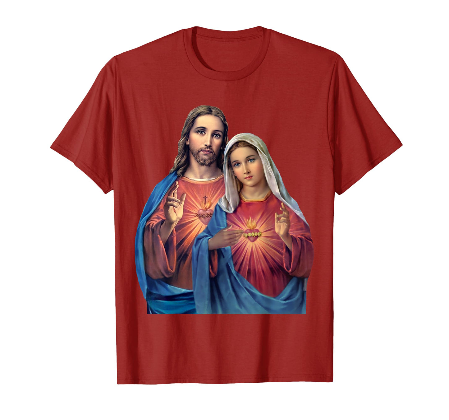 Hearts of Jesus and Mary very close together (Twin Hearts) T-Shirt