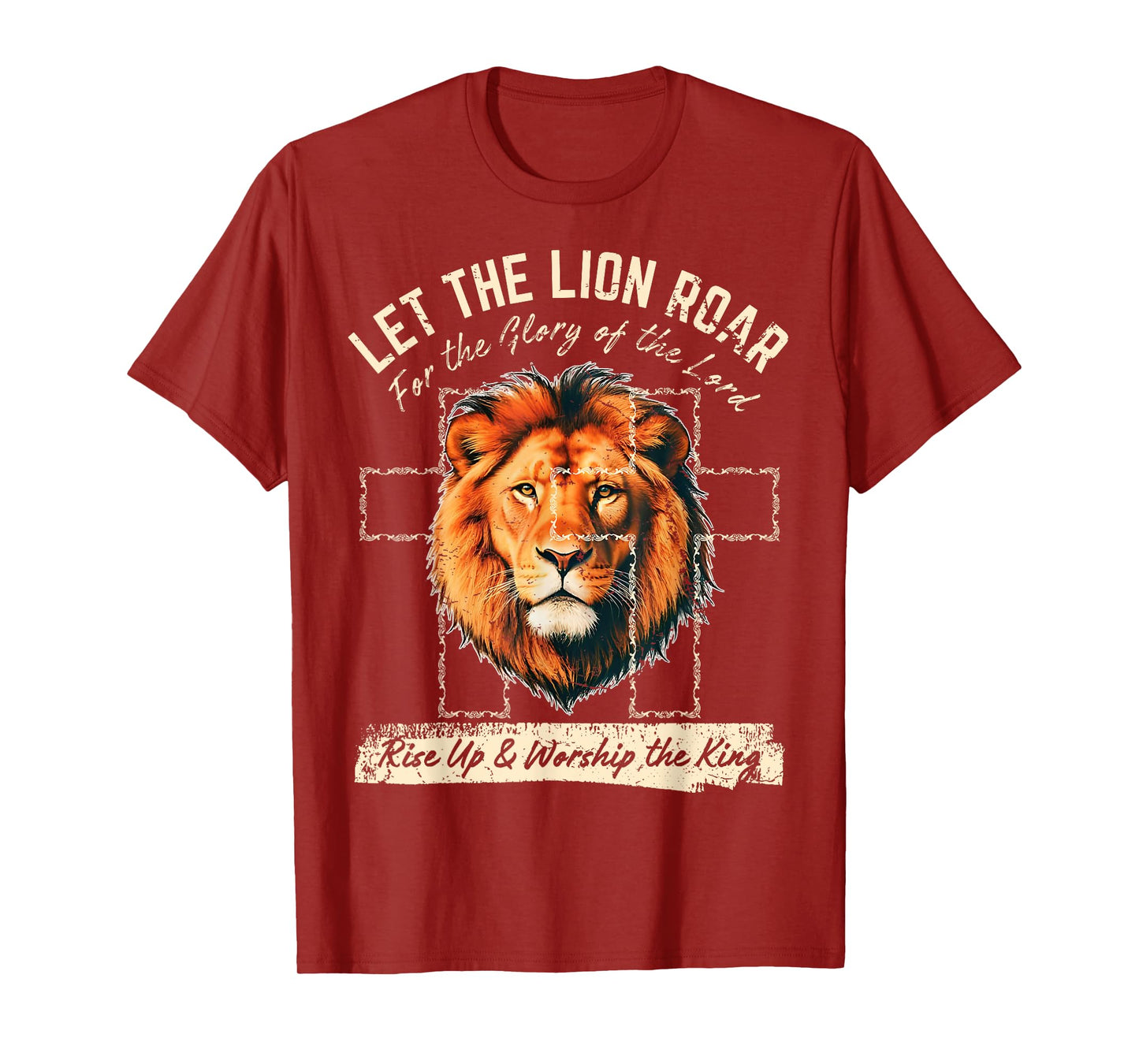 LET The Lion Roar – Christian Faith Lion. Graphic Tee T-Shirt