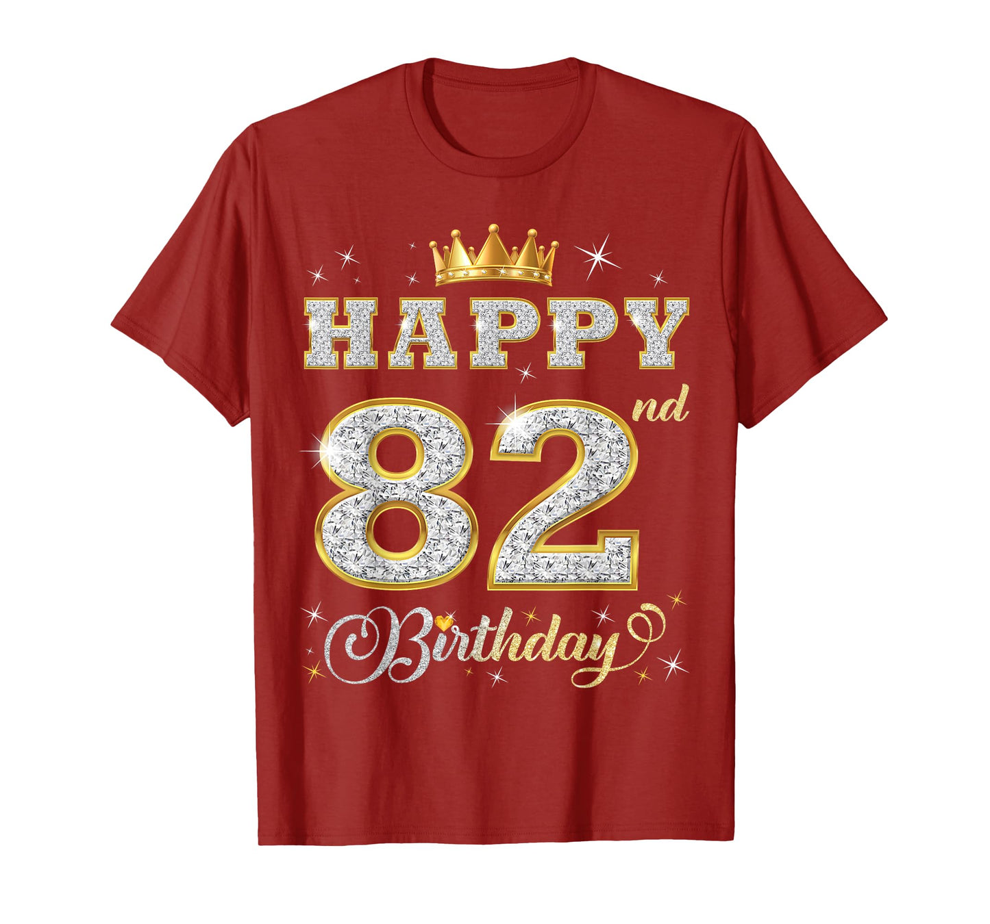 Happy 82nd Birthday 82 Years Old Women Men Birthday Party T-Shirt