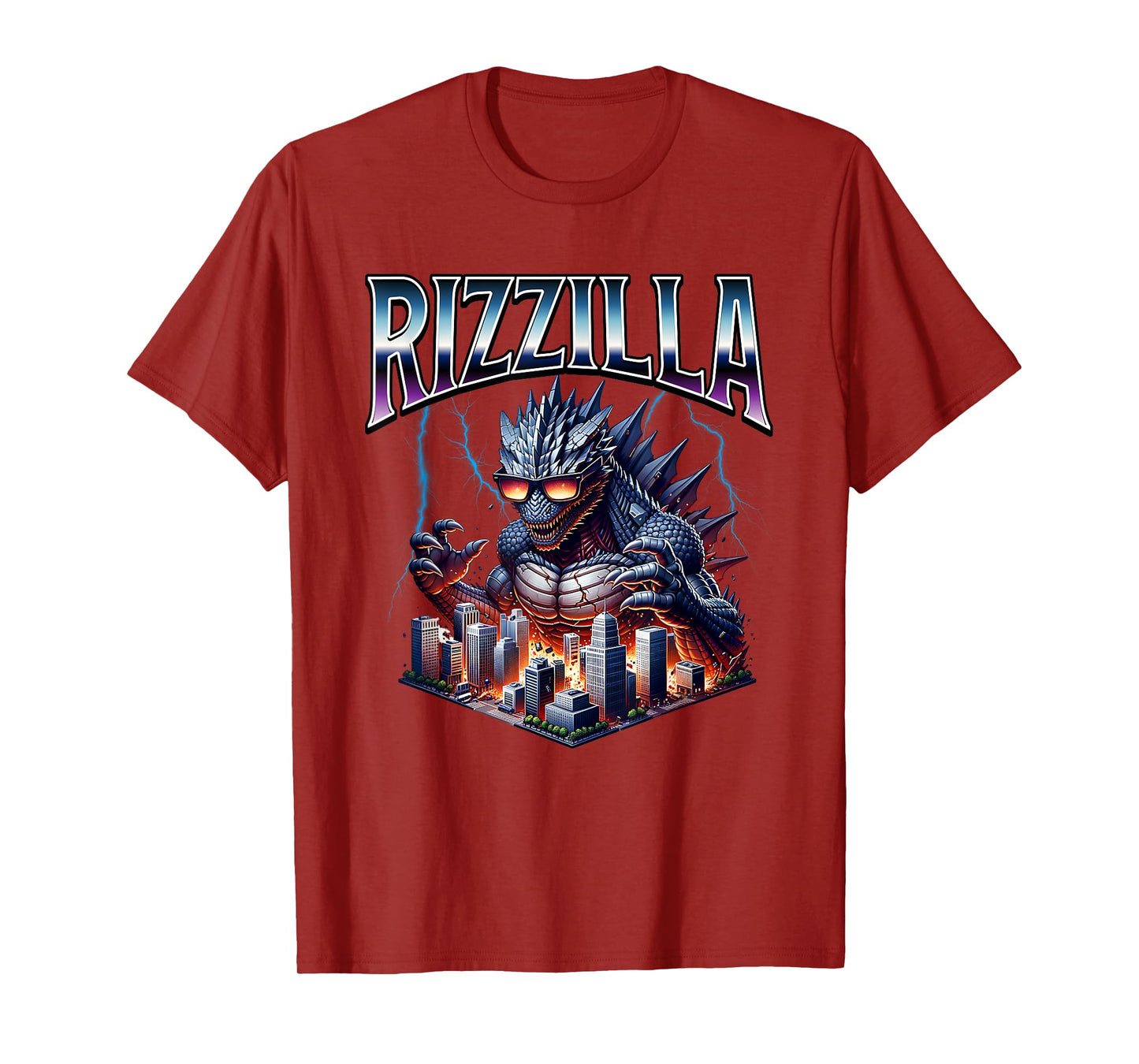 Rizzilla Rizz Meme Funny Kaiju Skibidi Rizzler Bruh Teen Boy T-Shirt