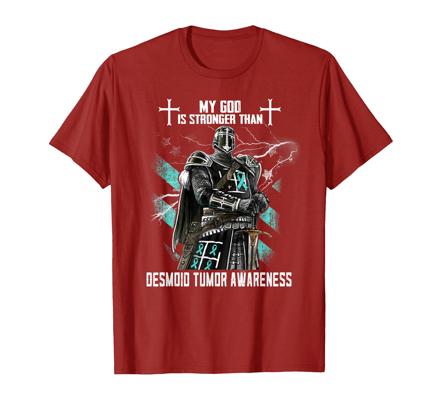 My God Is Stronger Than Desmoid Tumor Awareness T-Shirt