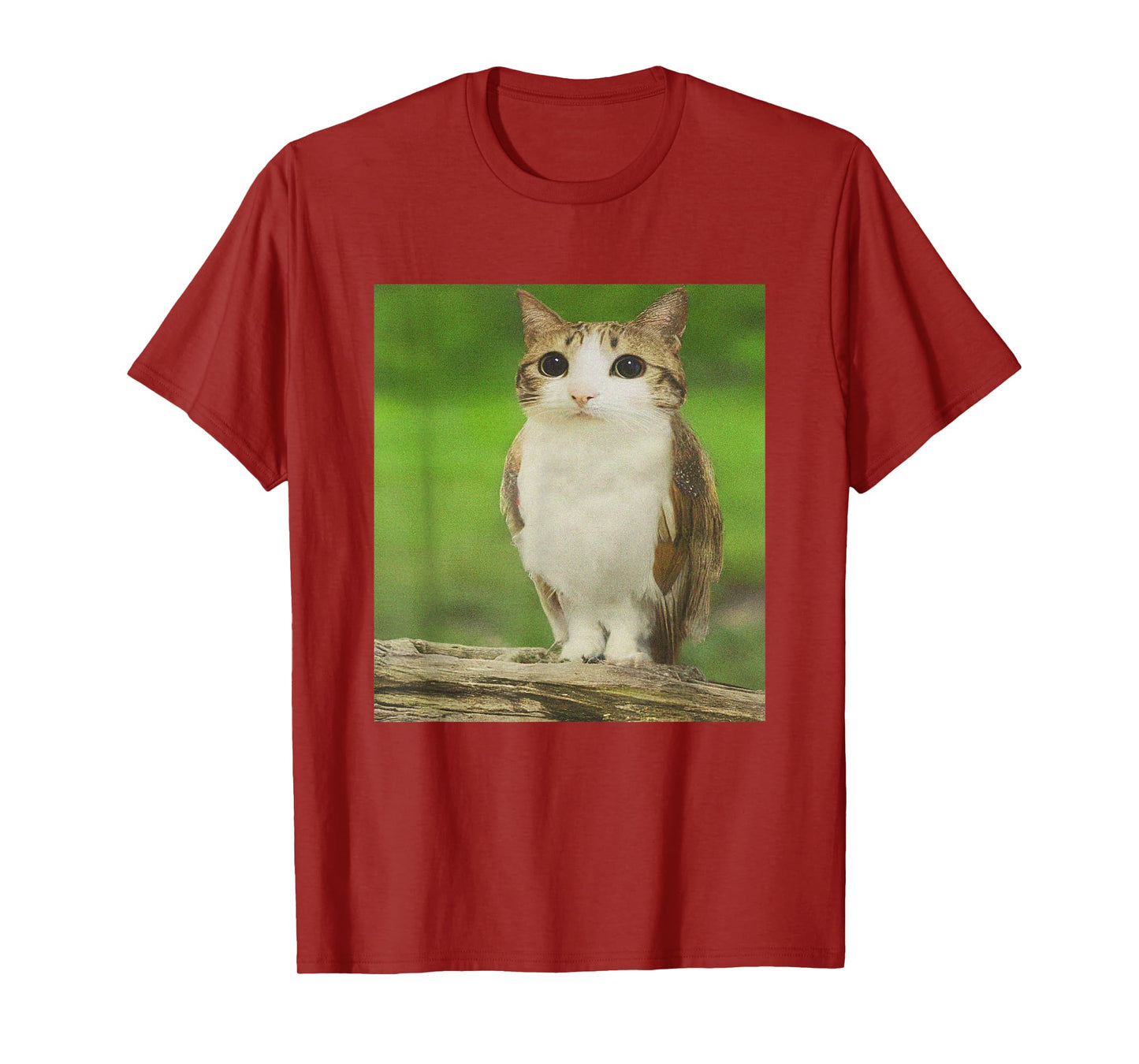 Meowl Cat Owl Funny Cursed Internet Trendy Meme T-Shirt
