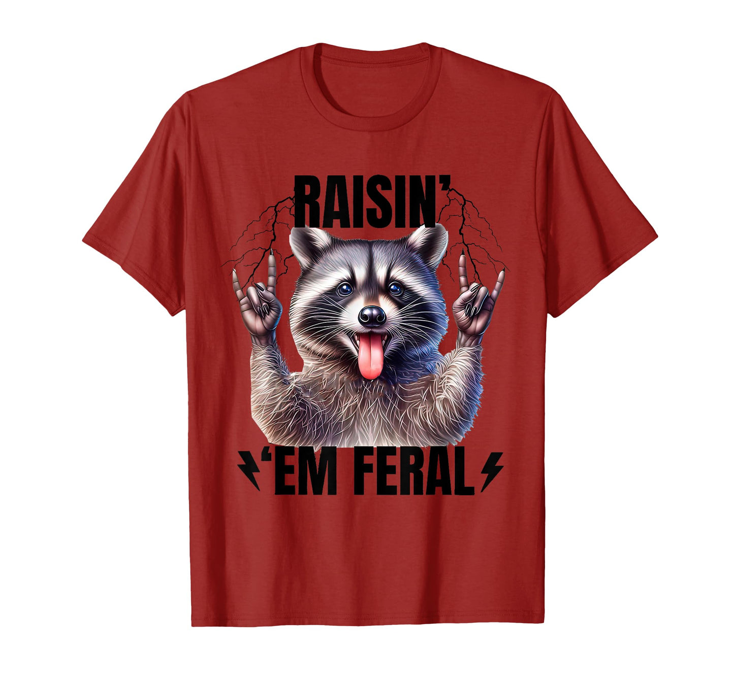 Retro Raisin Em Feral Funny Quote Rock’n Feral Possum Outfit T-Shirt
