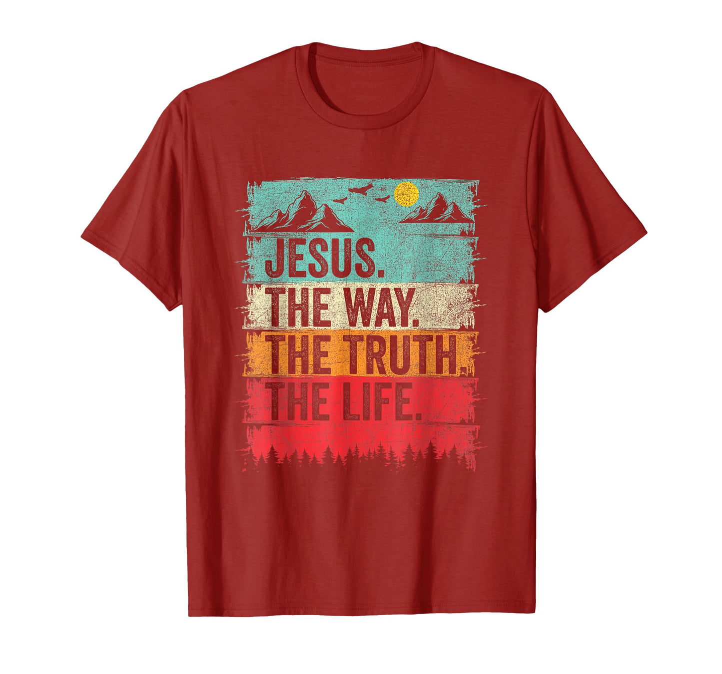 Jesus The Way The Truth The Life Women Men Kids Christian T-Shirt