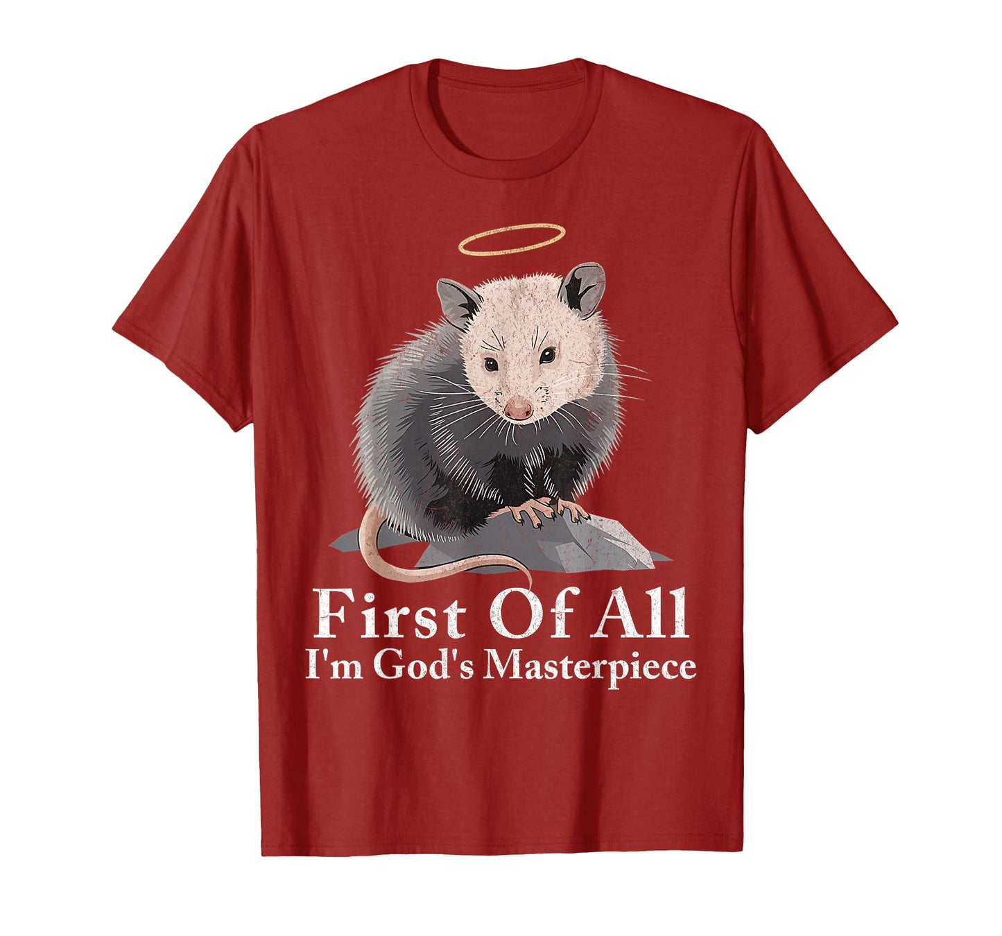 First Of All I'm God's Masterpiece Funny Opossum Possum T-Shirt