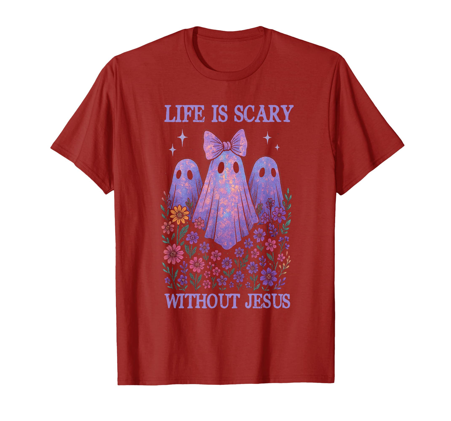 Spooky Life is Scary Without Jesus Christian Halloween T-Shirt