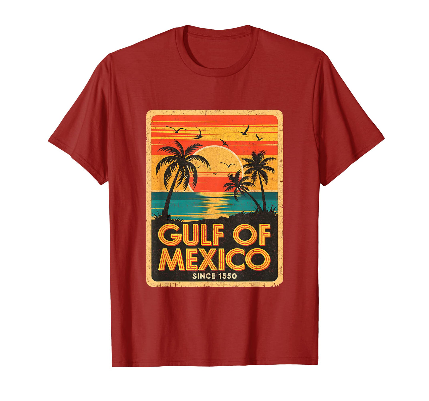 Gulf Of Mexico Women Men Vintage Since 1550 Mexican T-Shirt