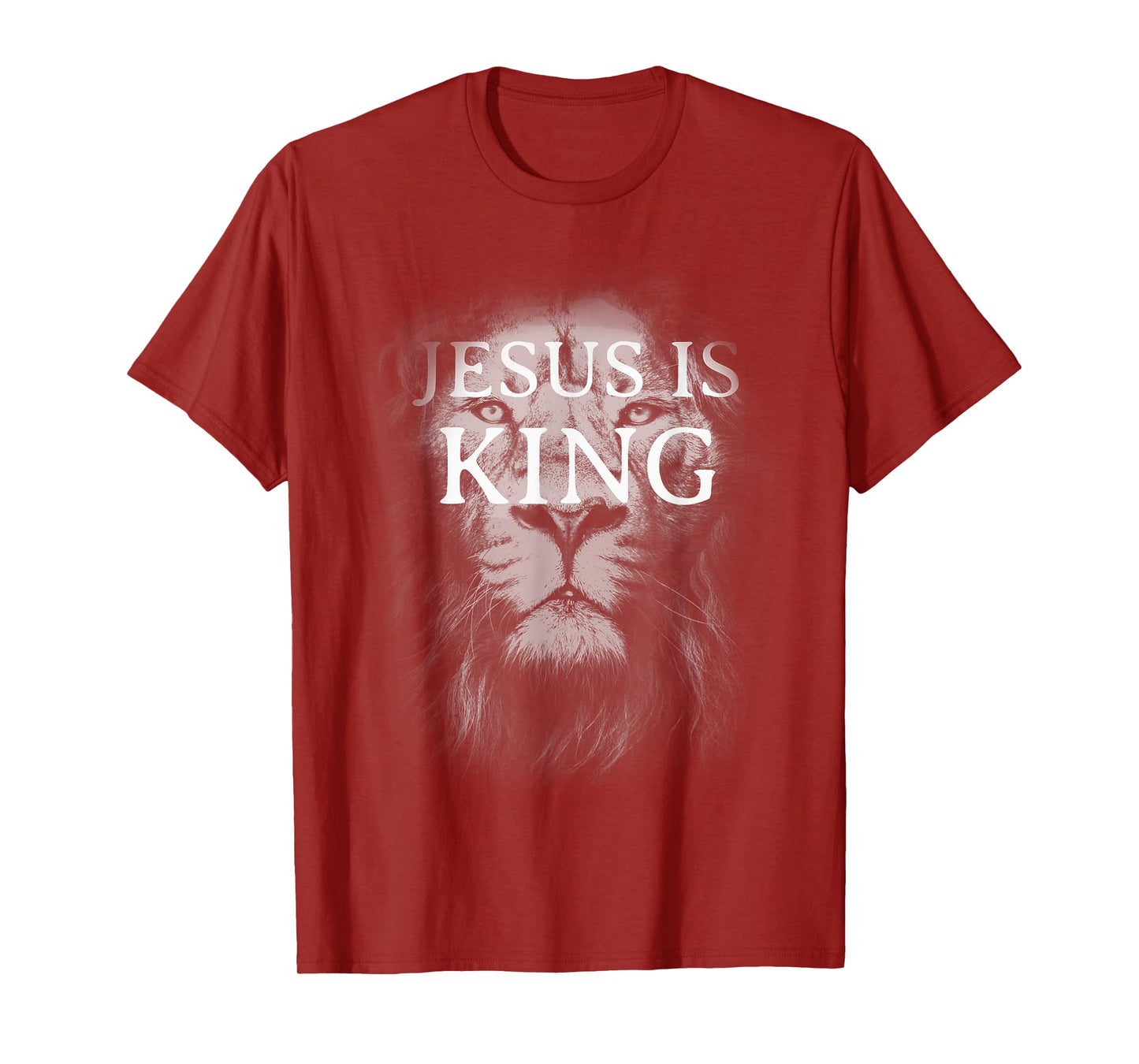 Christian Jesus is King Lion Design Faded Distressed Vintage T-Shirt