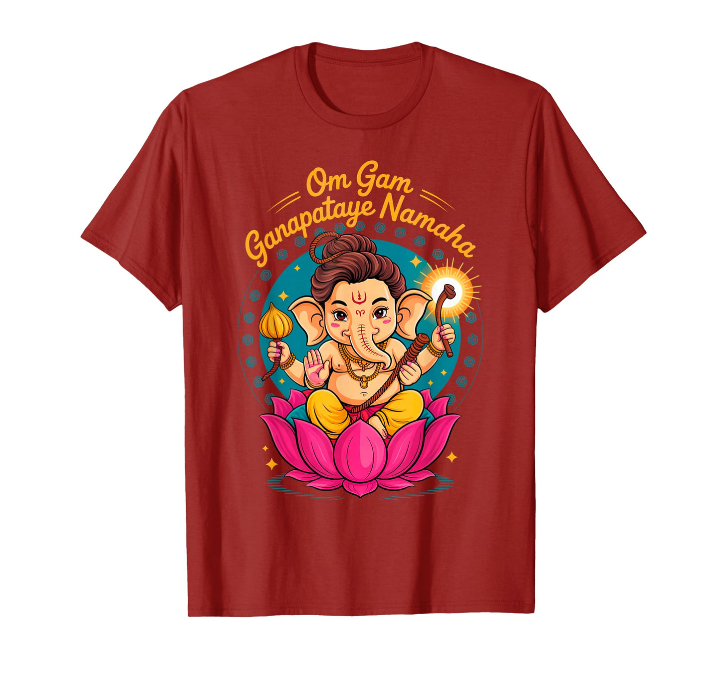 Hindu Ganesha Puja Elephant God India Meditation Yoga Murti T-Shirt