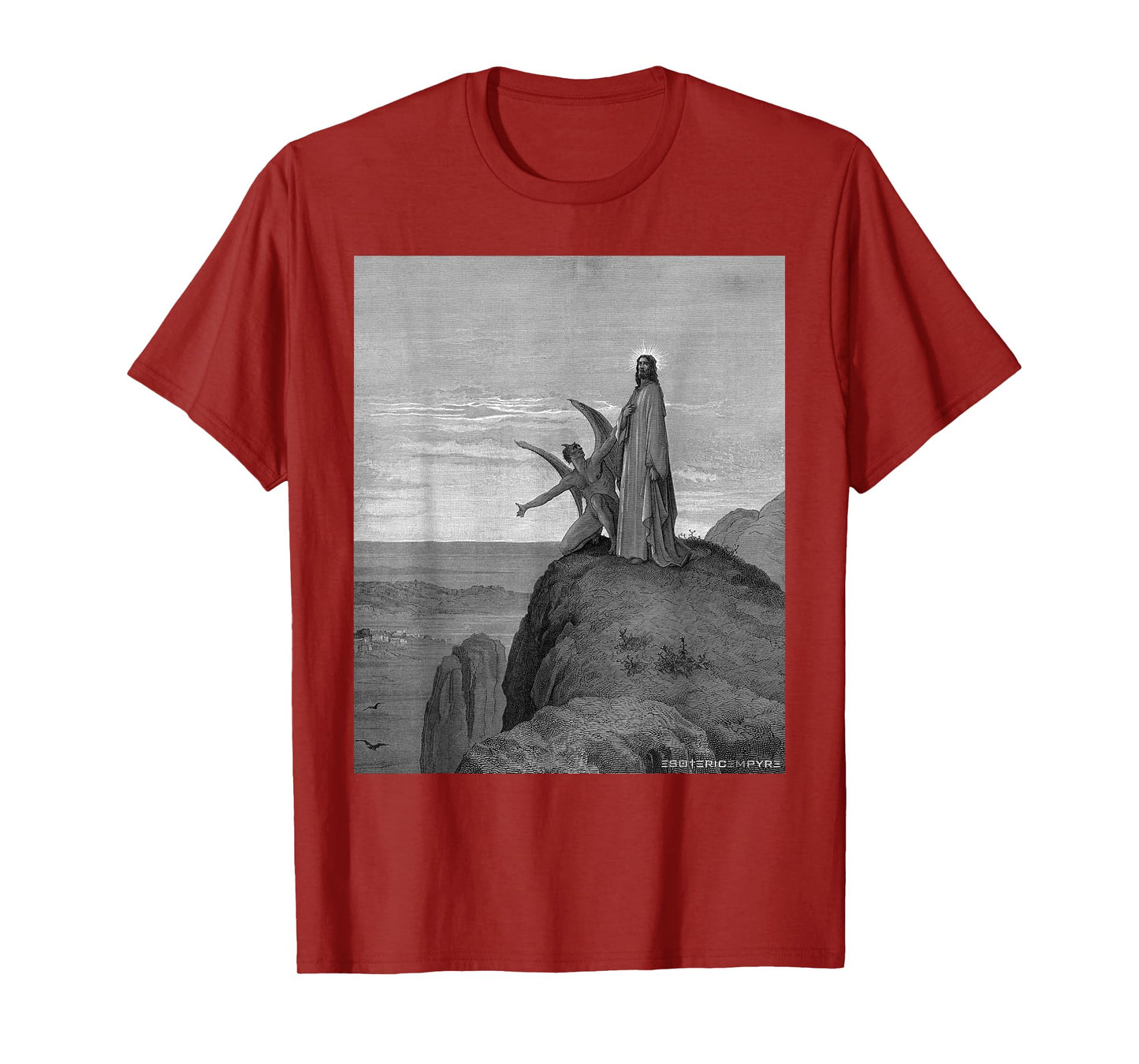 Jesus Satan Temptation by Gustave Dore T-Shirt