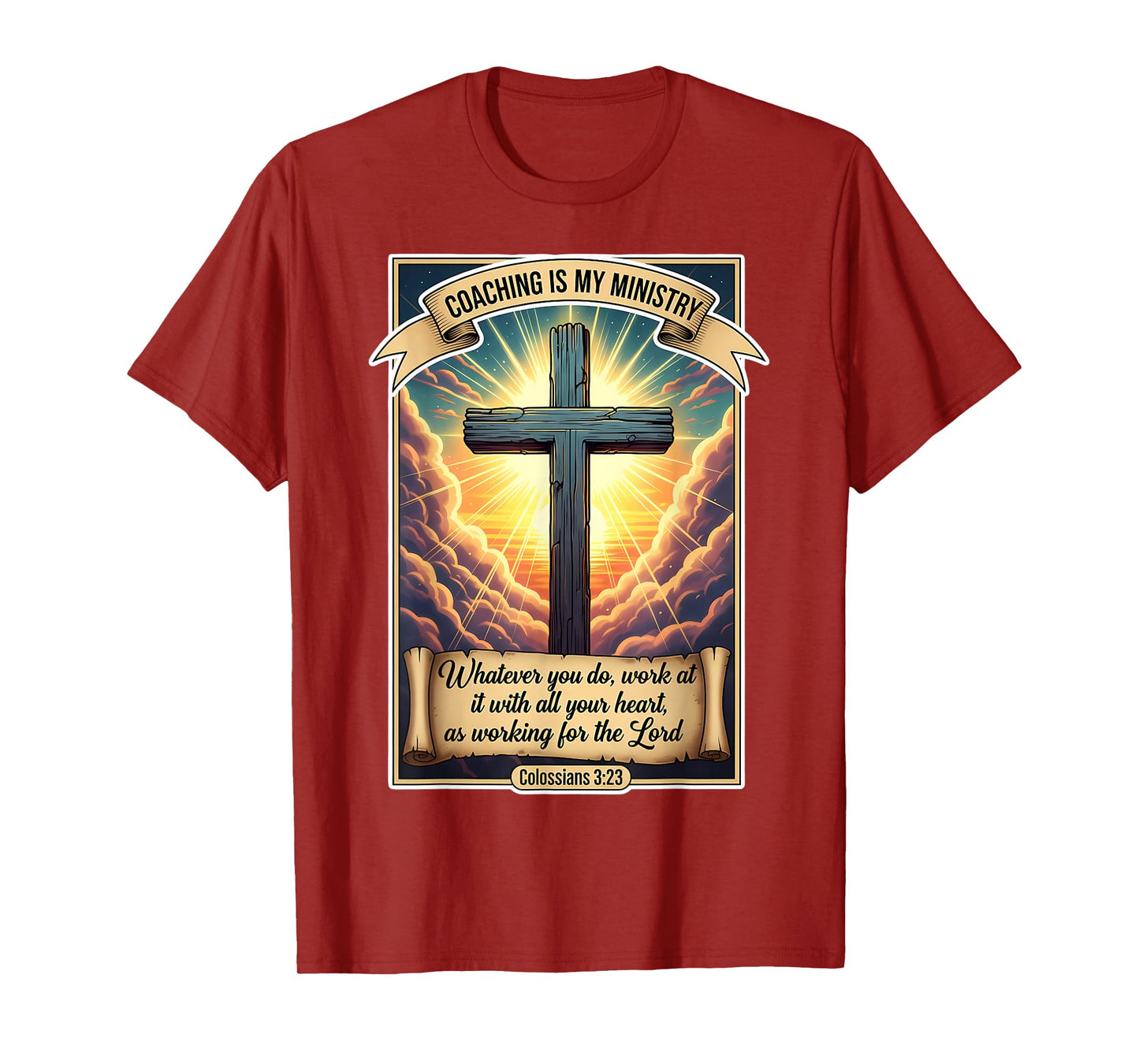 Christian Coach Coaching is My Ministry Jesus Christ Faith T-Shirt