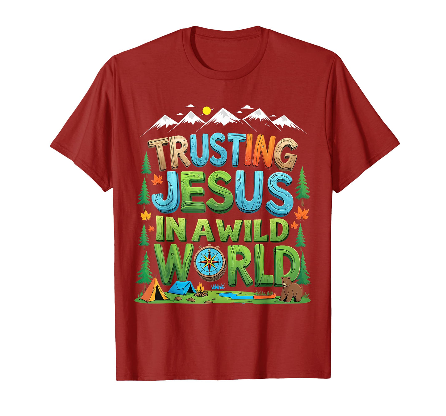 Christian Summer True North VBS 2025 Trusting Jesus Camp T-Shirt