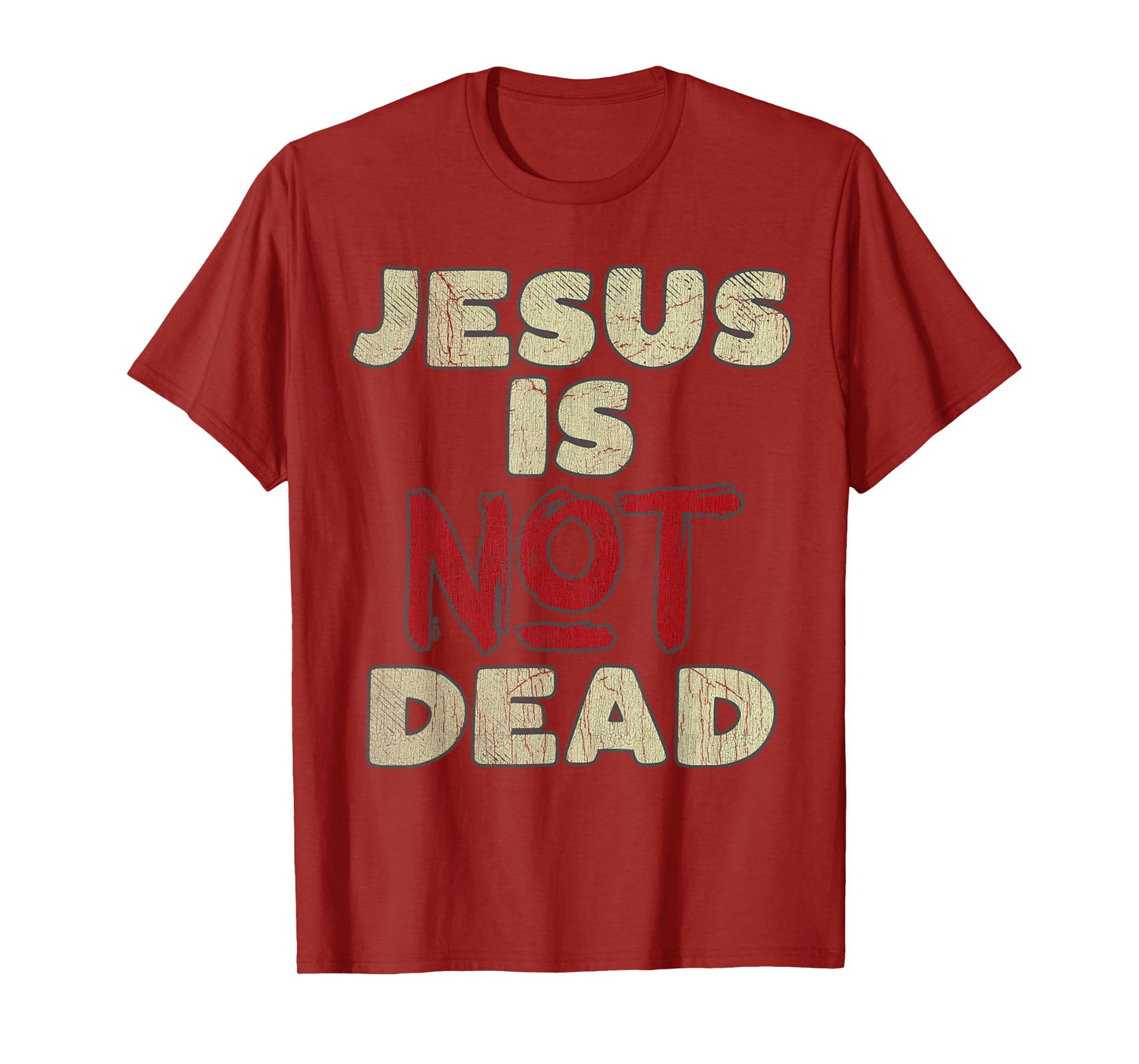 Vintage Retro Jesus Is Not Dead God Christ Faith Religious T-Shirt