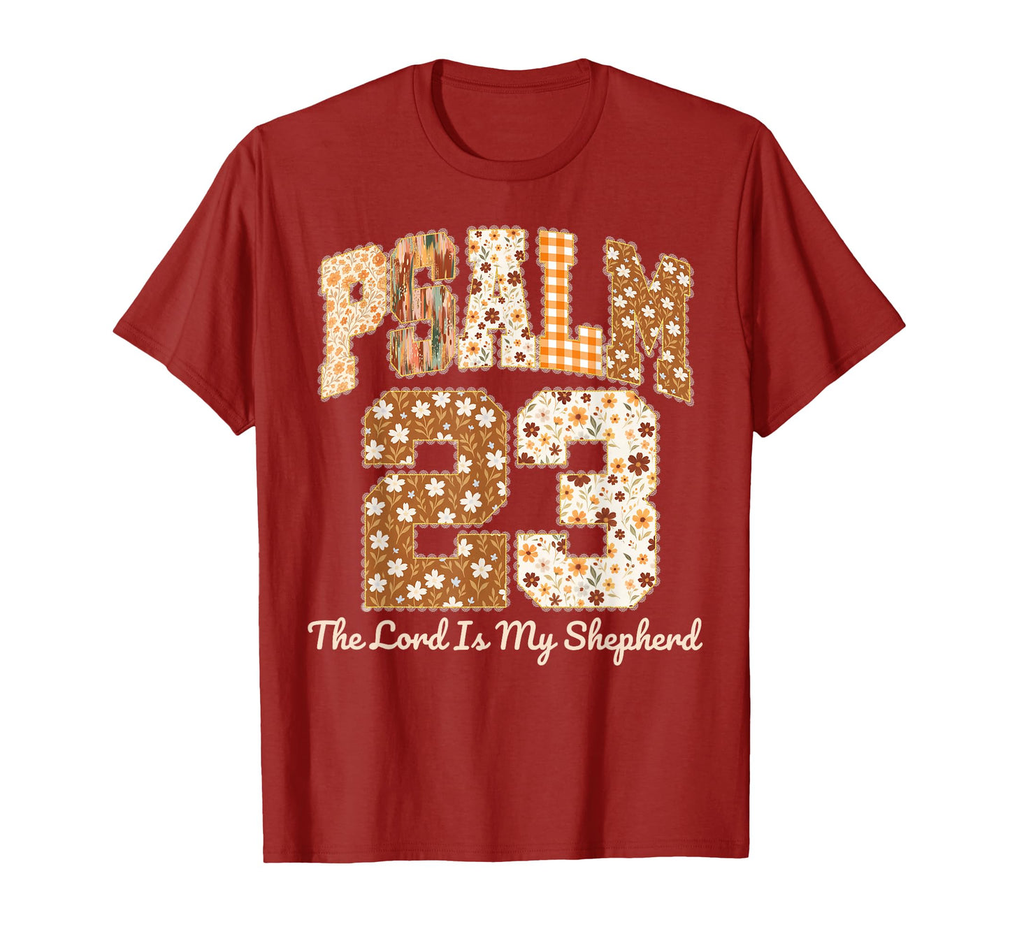 Psalm 23 The Lord is My Shepherd Christian Fall Thanksgiving T-Shirt