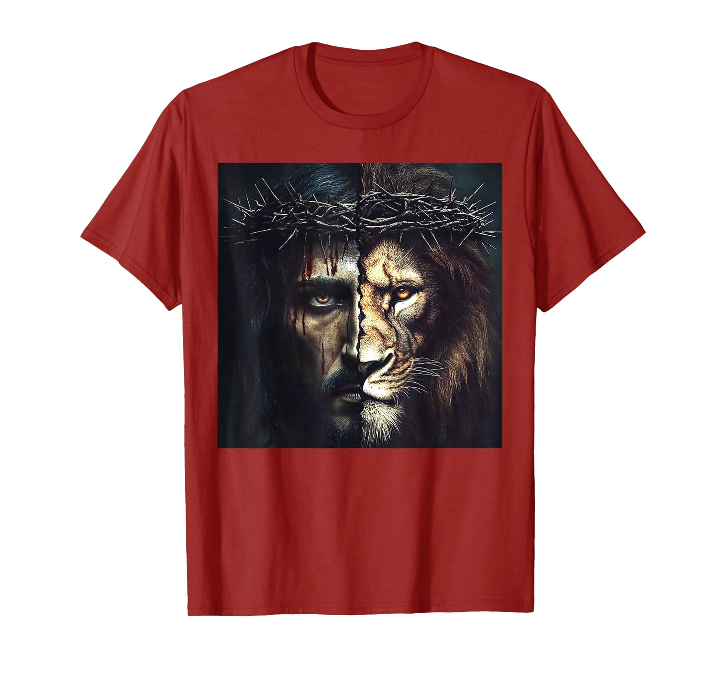 Jesus And Lion Christian Art T-Shirt