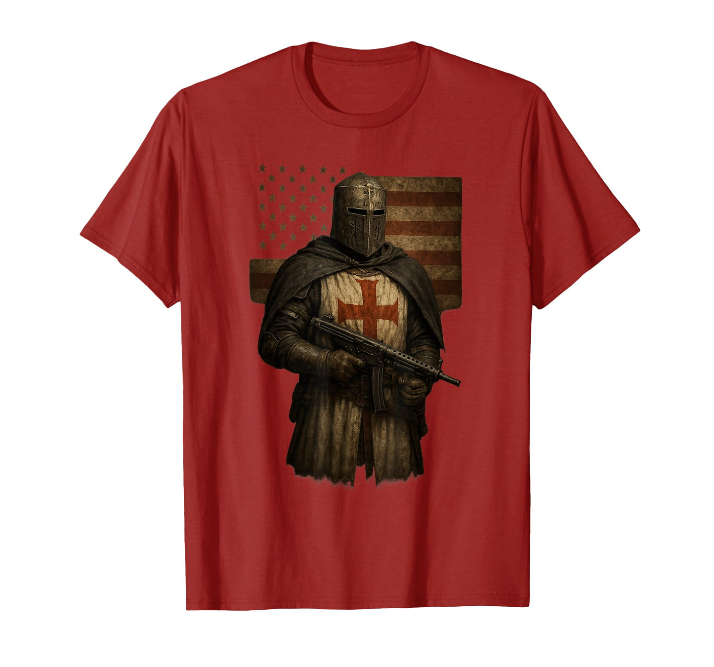 Crusader Templar Knight - Christian American Warrior of God T-Shirt