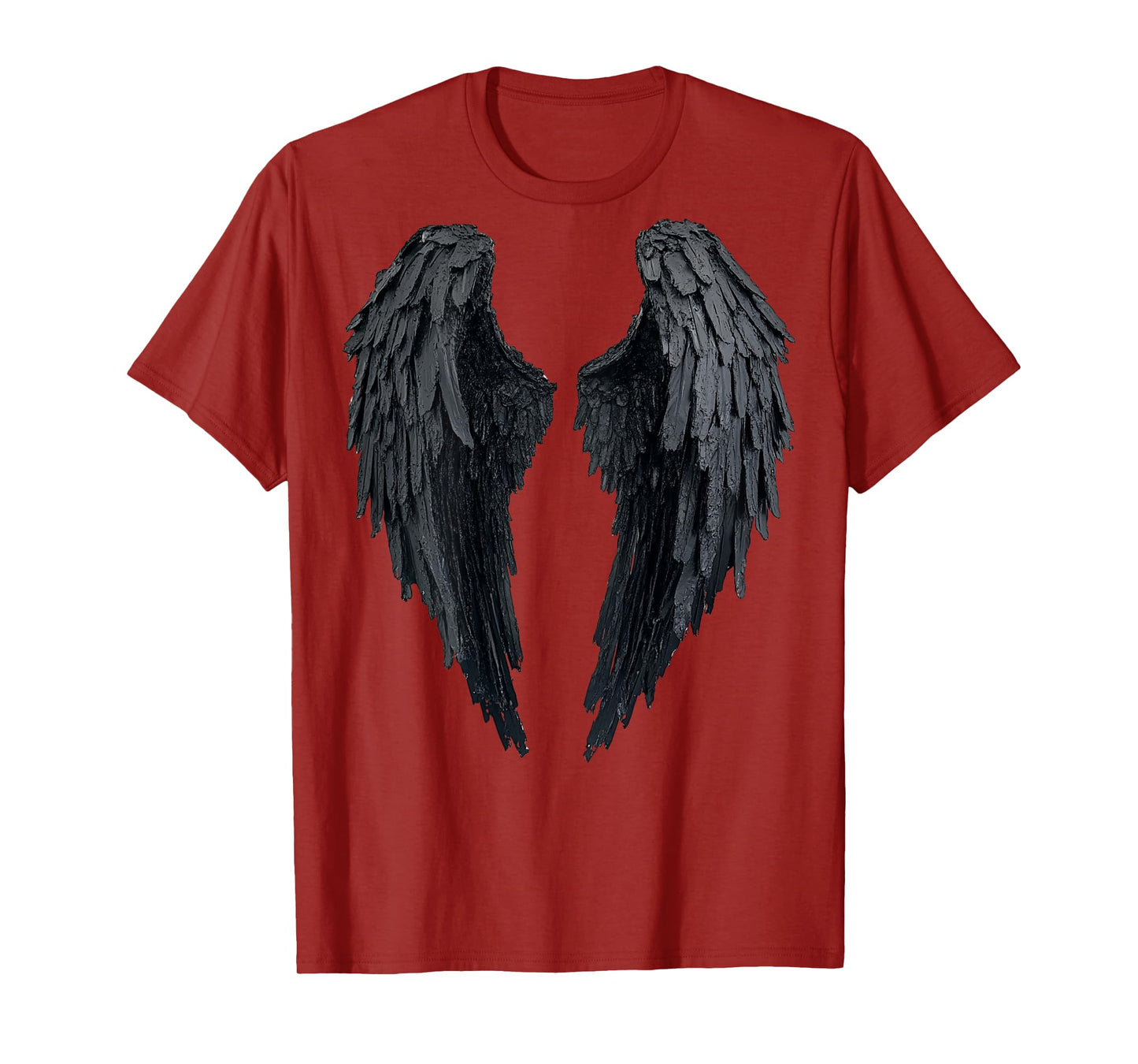 Black Angel Wings On Back T-Shirt