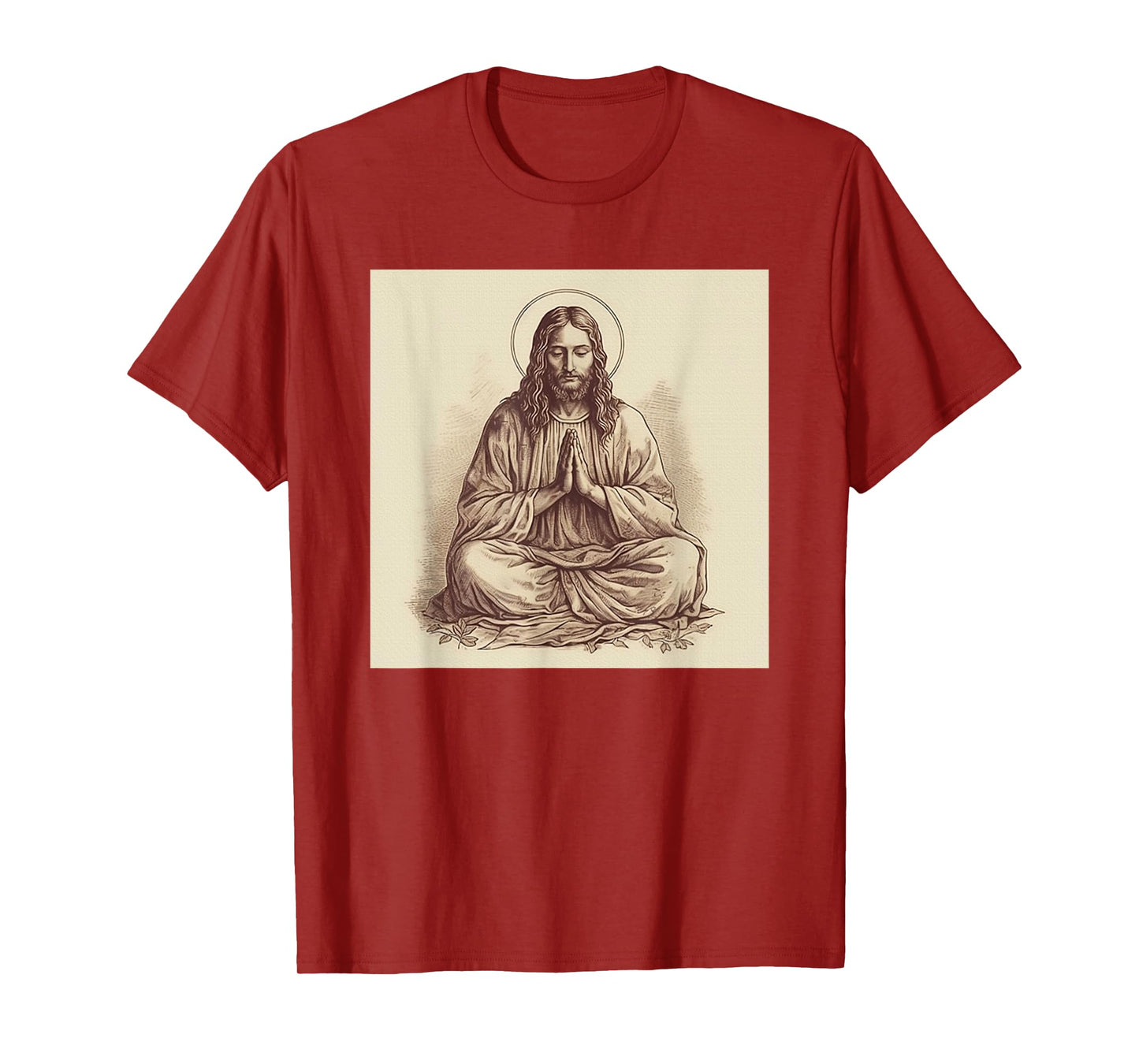 Jesus At Prayer Jesus Meditating As A Buddhist Mon T-Shirt