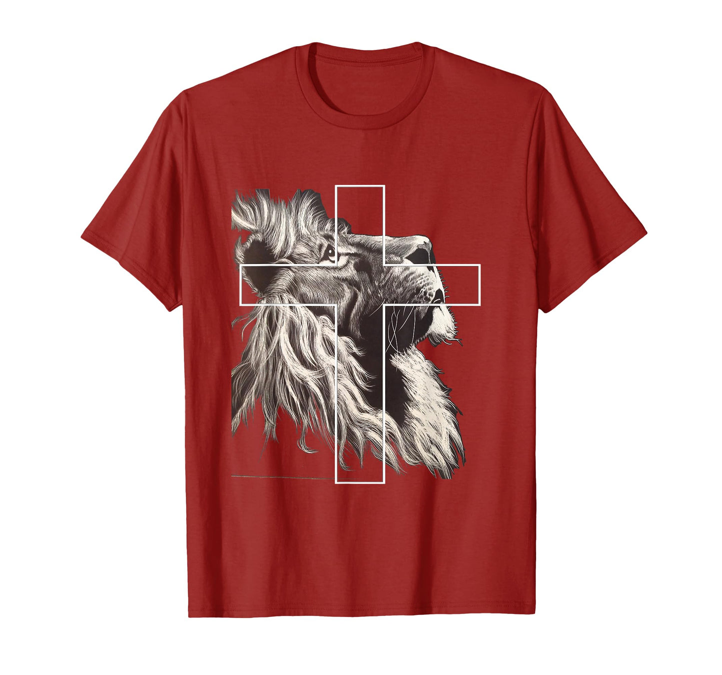 Jesus Lion of Judah Christian Cross T-Shirt