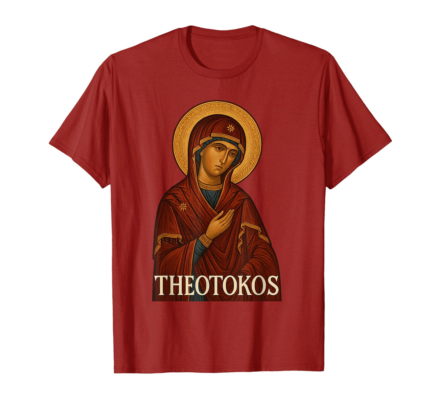 Greek Christian Orthodox Theotokos Virgin Mary T-Shirt
