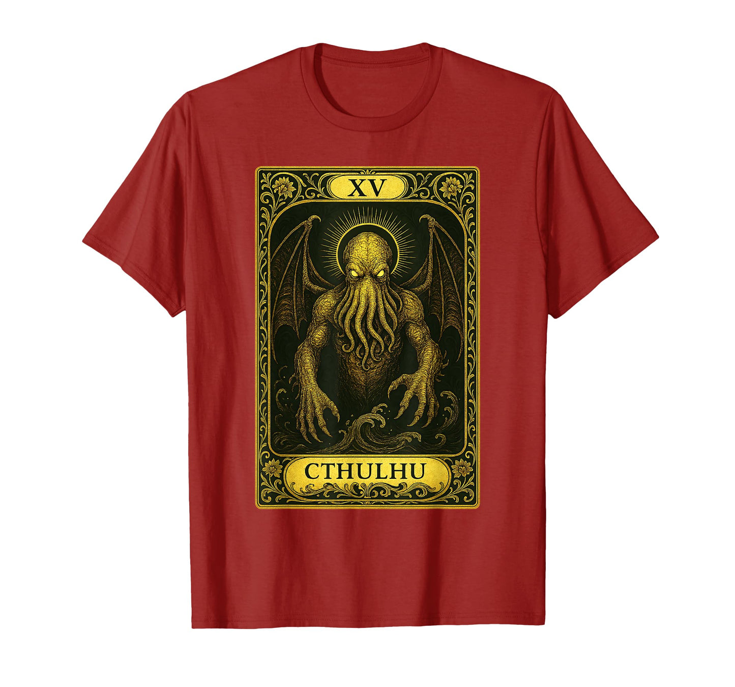 Call of Cthulhu Mythos Ryleh Lovecraftian Necronomicon Tarot T-Shirt