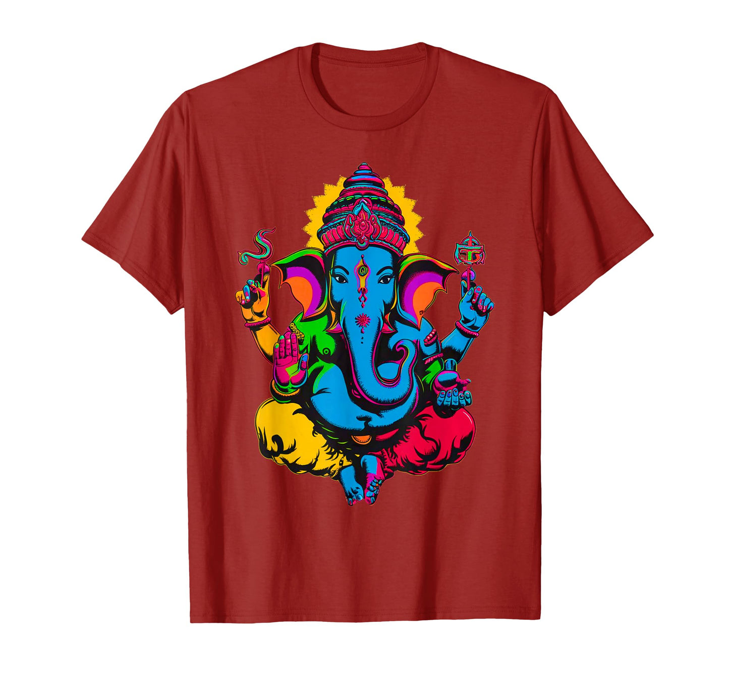 Hindu Ganesha Puja Elephant God India Meditation Yoga Murti T-Shirt