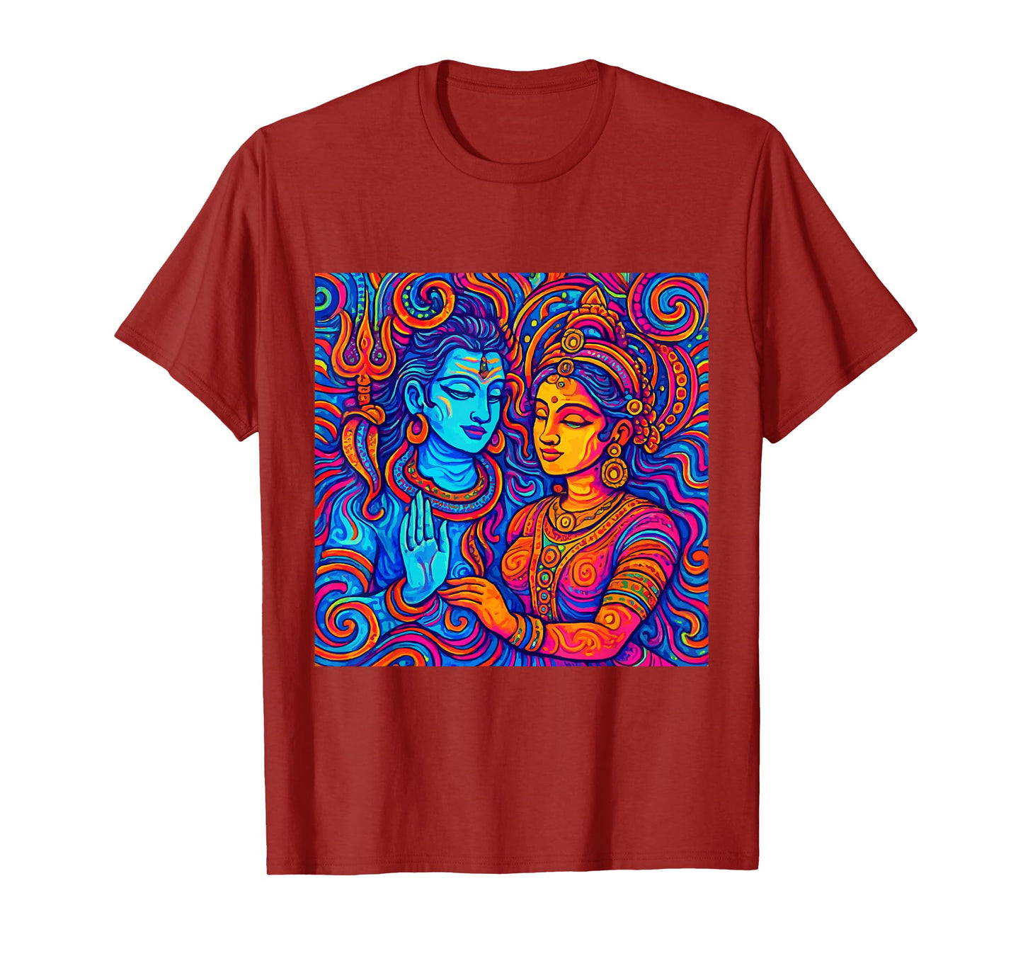 Lord Shiva Durga Hindu God Mahadeva Goddess Parvati T-Shirt