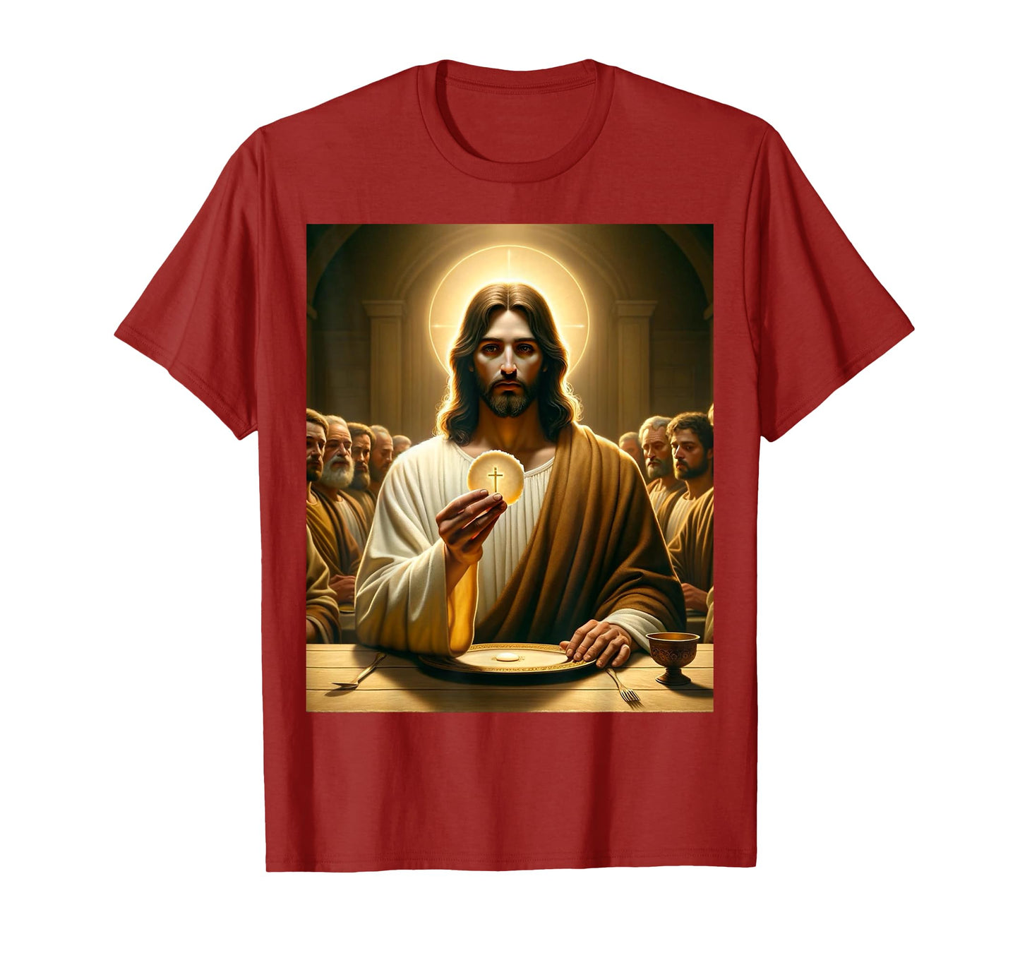 Jesus Holding Mass Last Supper Eucharist T-Shirt