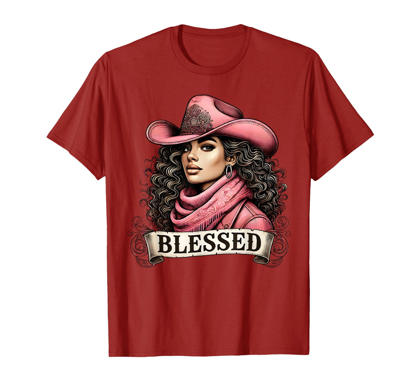 Blessed Black Cowgirl Christian Black Cowgirl Western Texas T-Shirt