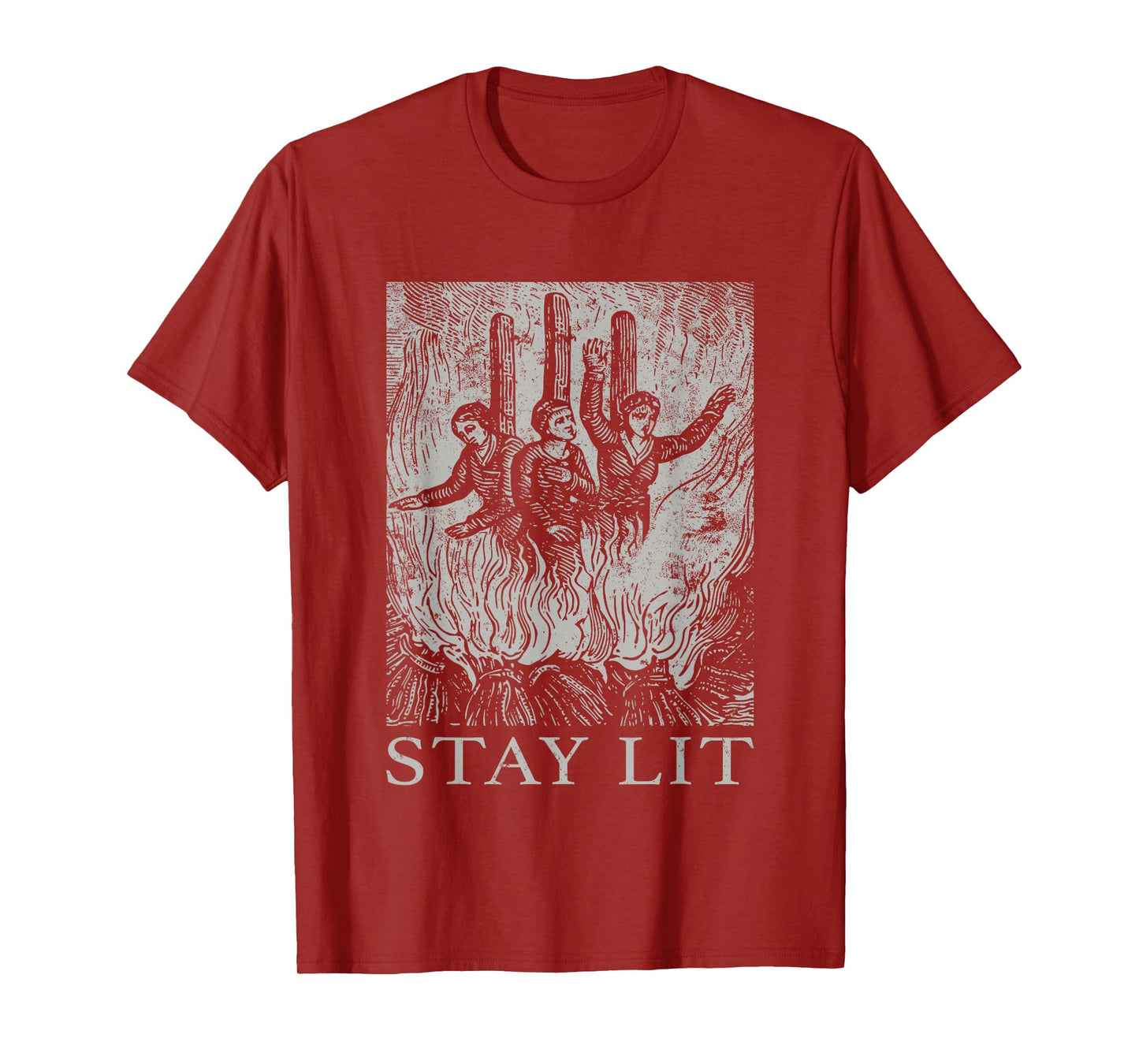 Occult Stay Lit Satan Devil Hell Unholy Antichrist Witch T-Shirt