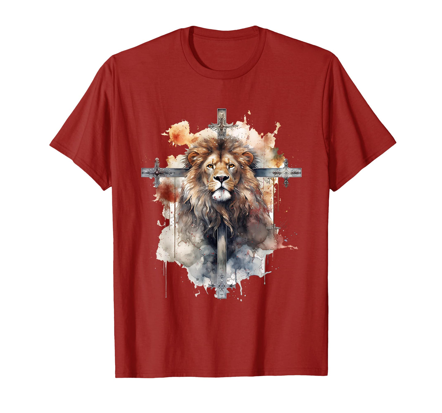 Lion Of Judah Lion Cross Christian Faith Jesus Hebrew Lion T-Shirt