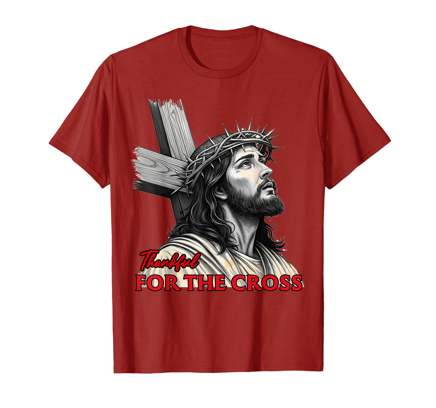 Jesus Easter Design Thankful For The Cross Christian T-Shirt