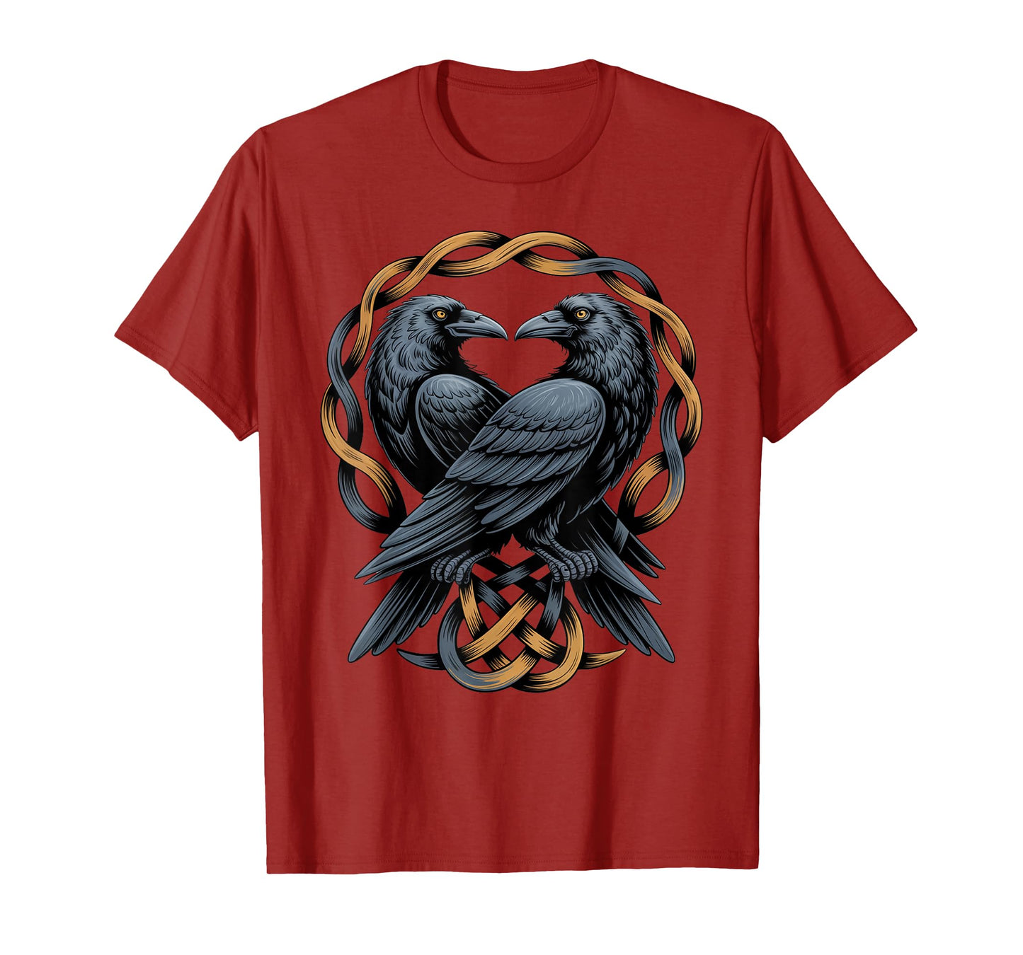 Viking Knotwork Odins Raven Valhalla Norse Mythology T-Shirt