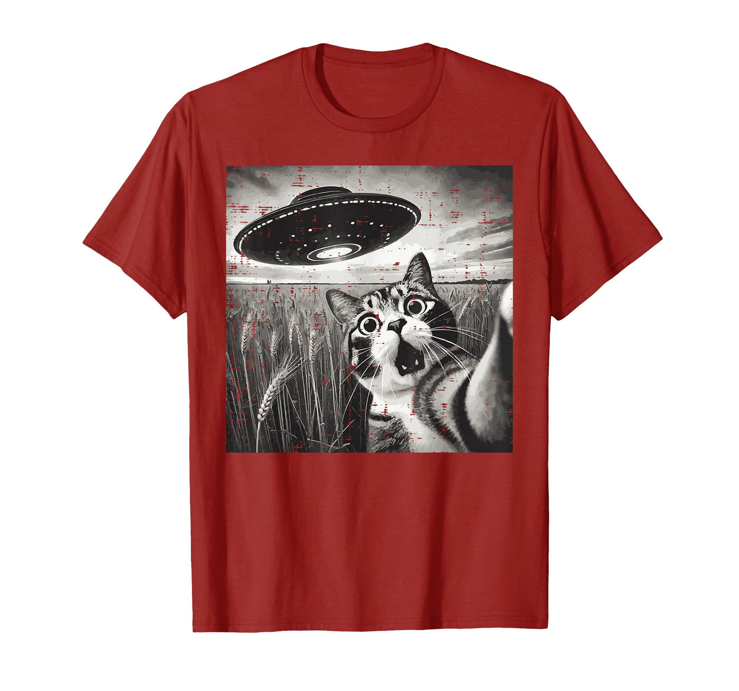 Cat Ufo Alien Selfie Funny Saying Meme Women Girls Kids Men T-Shirt